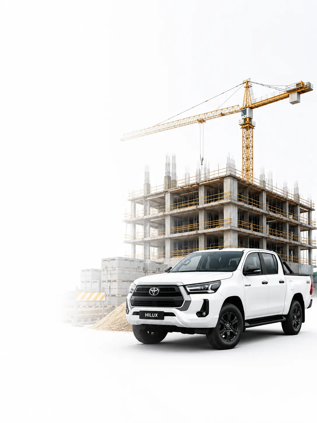 Commercial vehicle on a construction site